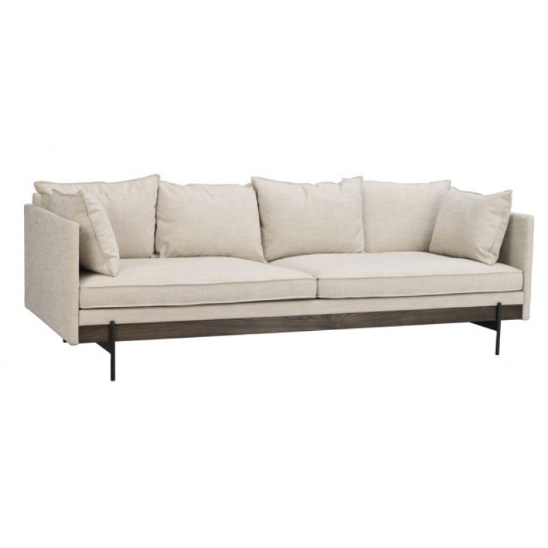 RO Shelton 3-Seater Sofa Beige/Black